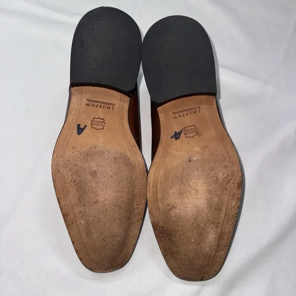 Johnston & Murphy Novick brown cap toe oxford shoes Brown Leather Size 14 M